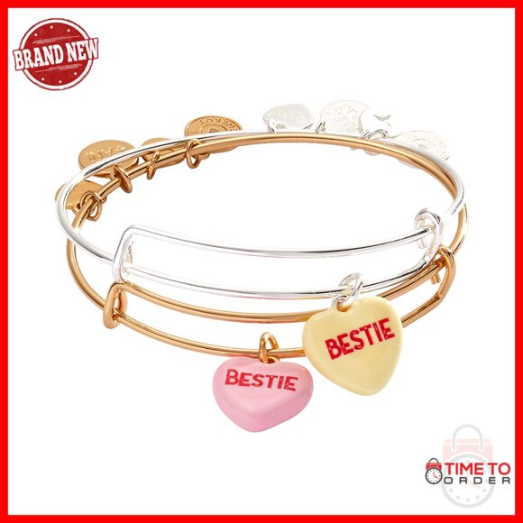 Charm Bangles Set Expandable Minimal Elegant Jewelry Bestie Sweethearts